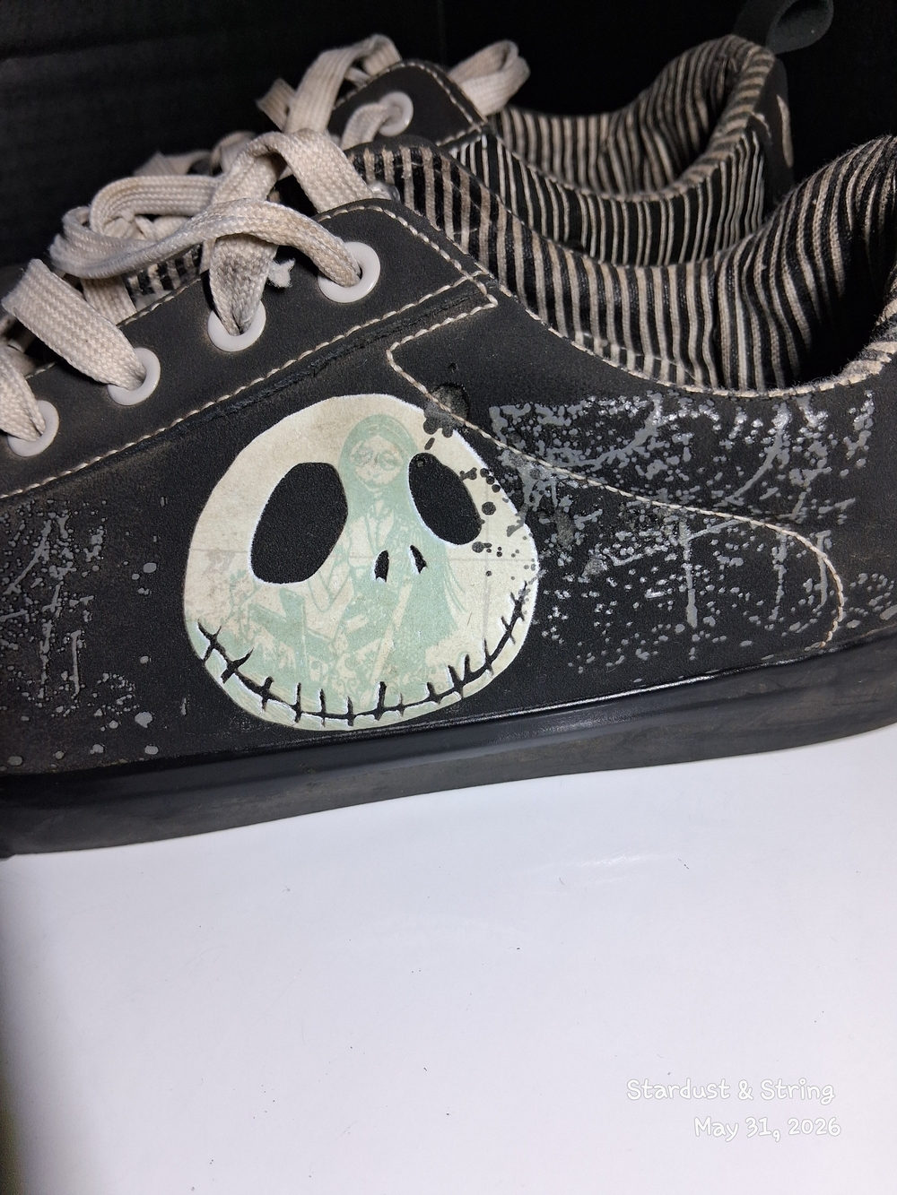 Disney Nightmare Before Christmas Jack Skellington Sneakers Black Lows Size 11 - Picture 11 of 12